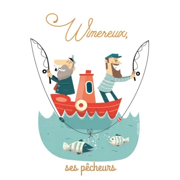 Affiche Wimereux, ses pêcheurs by Amélie Bauvin