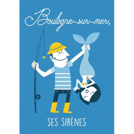 Affiche Boulogne, ses sirènes by Amélie Bauvin