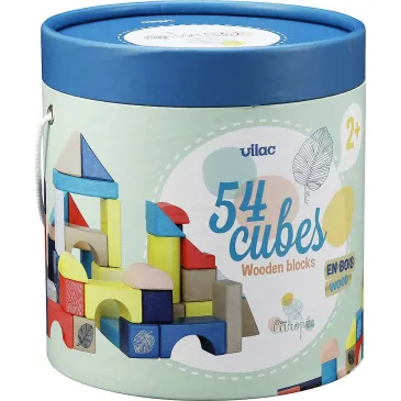 Baril de 54 cubes en bois - Sous la canopée