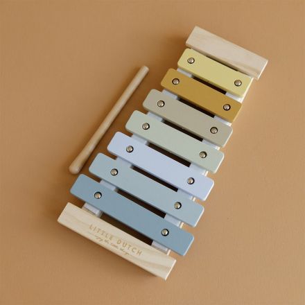 Xylophone enfant en bois - Bleu 