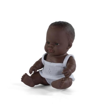 Poupée - Bébé fille africaine - 21 cm Miniland