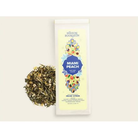 Sachet 100 g - Thé vert glacé - Miami peach - Pêche citron