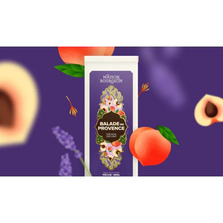 Sachet 100 g - Thé noir thé vert - Balade en provence