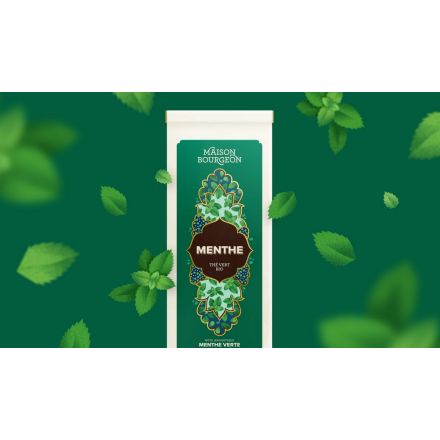 Sachet 100 g - Thé vert - Menthe verte - Bio