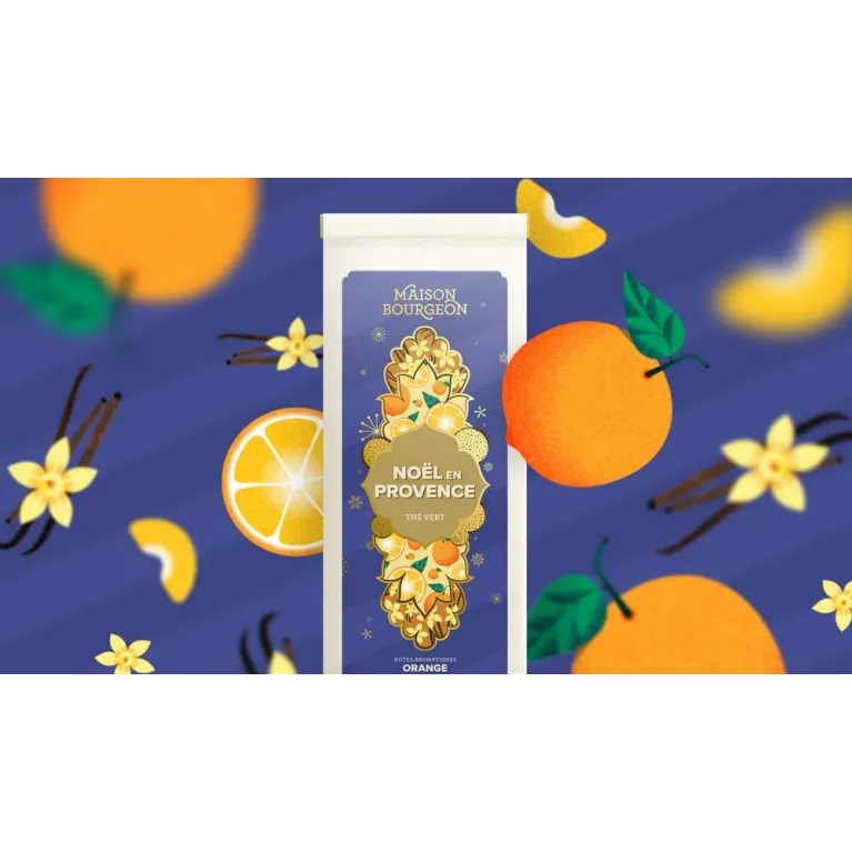 Sachet 100 g - Thé vert - Noël en provence 