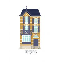 Affiche Villa Wimereux - Jaune et mauve Amélie Bauvin