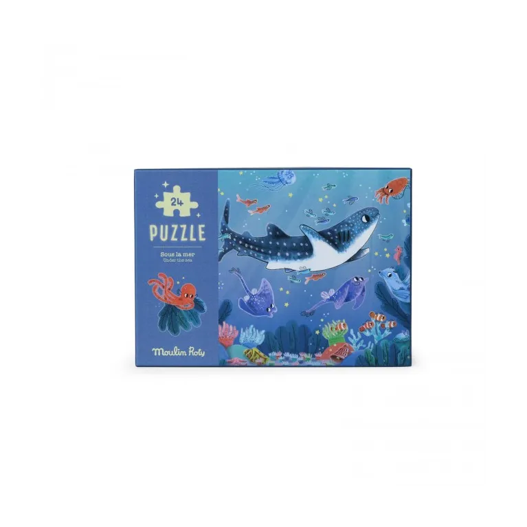 Puzzle phosphorescent 24 pièces - Sous la mer - Les aventures de Paulie