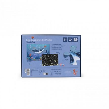 Puzzle phosphorescent 24 pièces - Sous la mer - Les aventures de Paulie