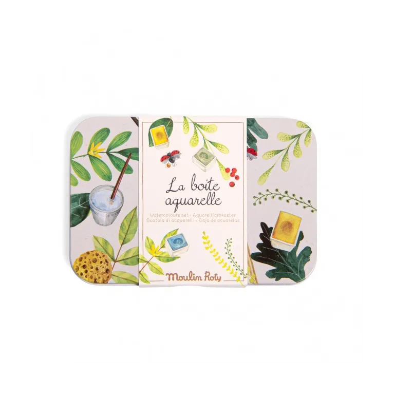 Boîte aquarelle - Le jardin du moulin