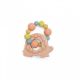 Hochet anneau de dentition bois et silicone tortue
