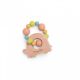 Hochet anneau de dentition bois et silicone tortue
