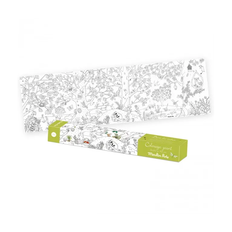 Poster géant à colorier - Le Botaniste - Le jardin du moulin