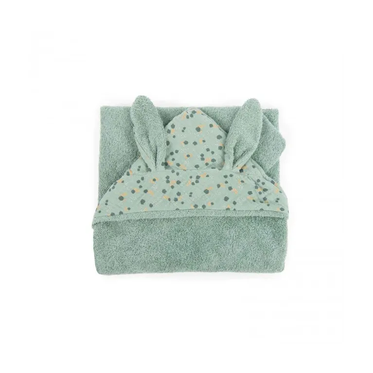 Sortie de bain - Lange et tissu éponge - Trois petits lapins 