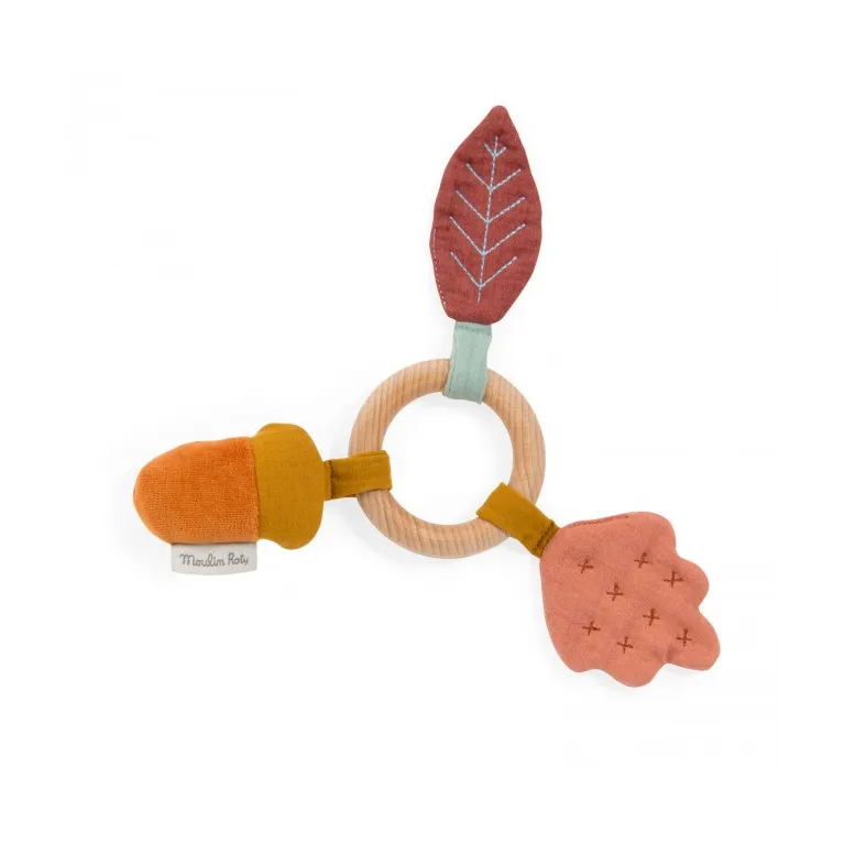 Anneau hochet - Bois chêne - Après la pluie 