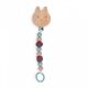 Attache tétine bois et silicone lapin