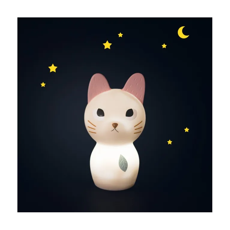 Veilleuse chat USB rechargeable - Après la pluie Moulin Roty 