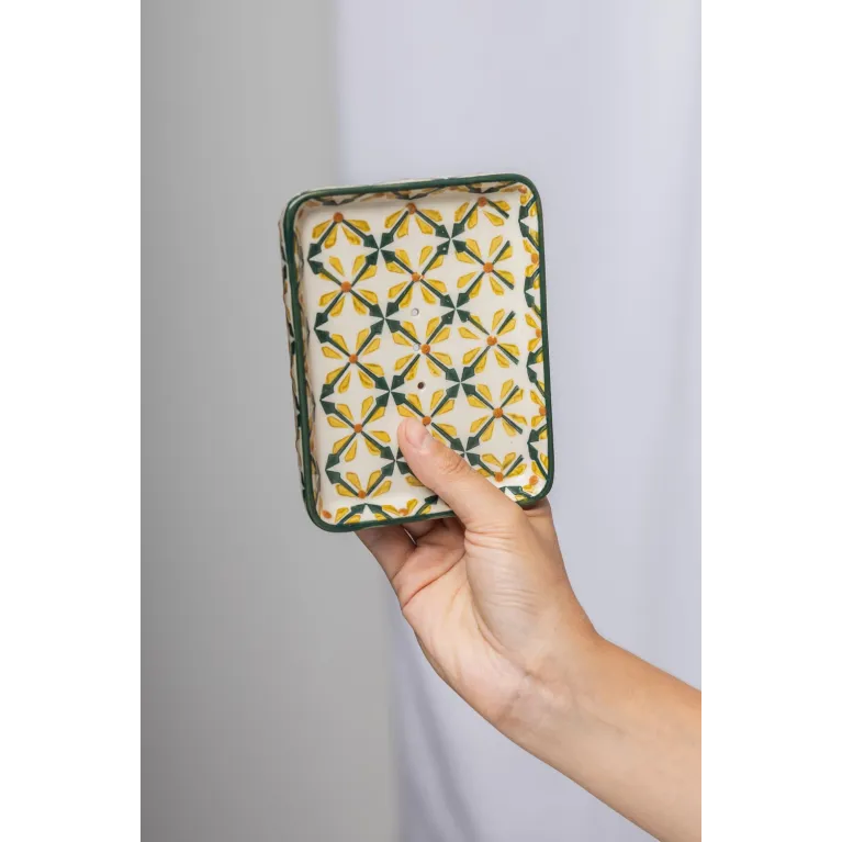 Porte savon - Motifs fleurs 