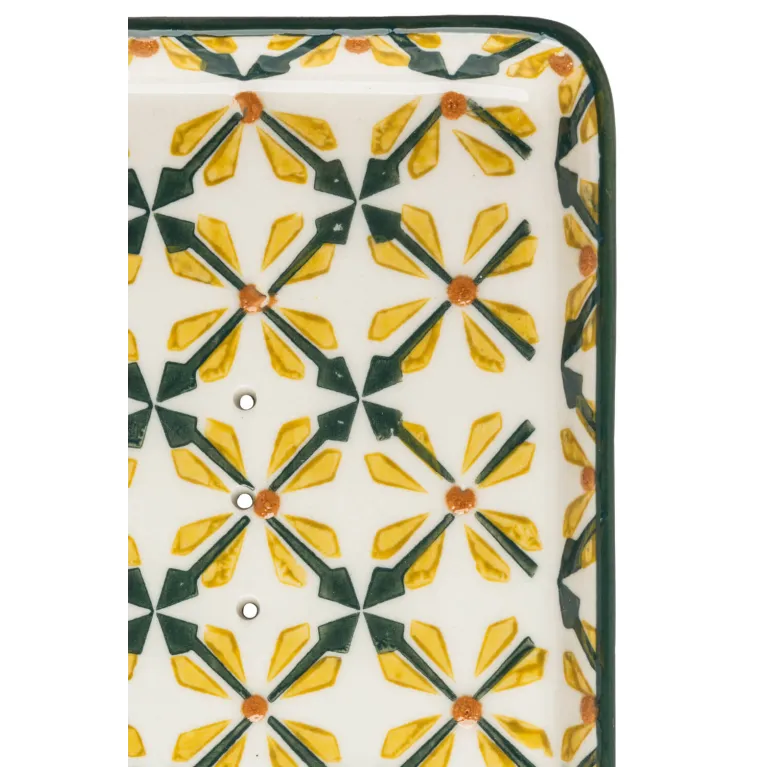 Porte savon - Motifs fleurs 