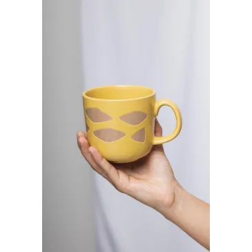 Mug Art deco - 400 ml - Jaune