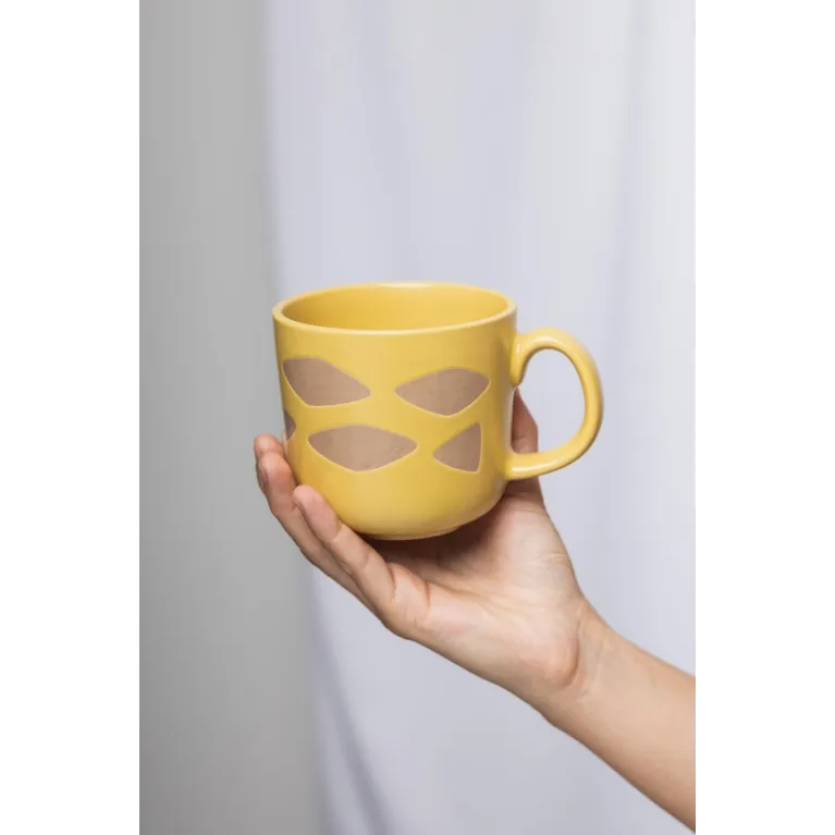 Mug Art deco - 400 ml - Jaune