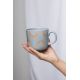 Mug Art deco - 400 ml - Gris 