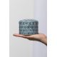 Pot avec couvercle - Motifs bleus vintages - 7.5 cm