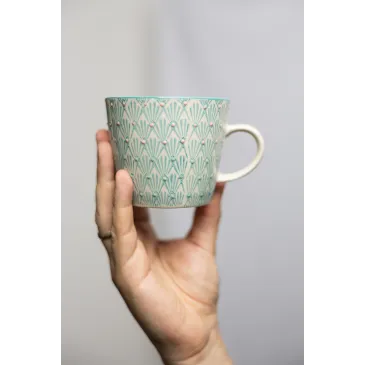 Tasse - Art deco - 275 ml - Triangles bleus