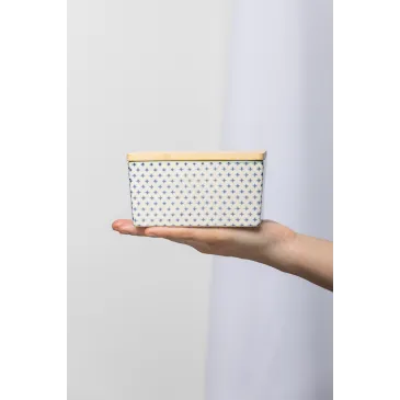 Beurrier en céramique - Rétro - Croix bleues 