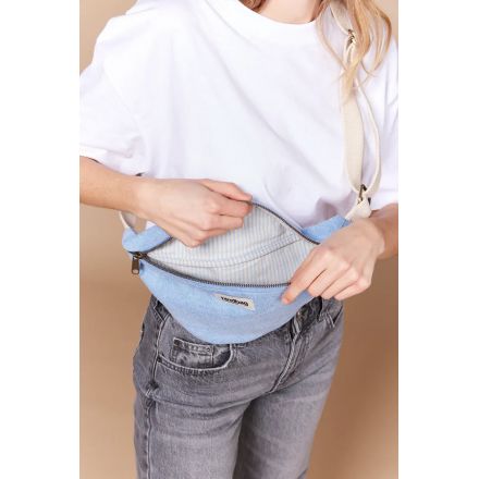 Sac banane Olivia - Denim bleu 
