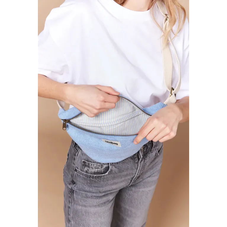 Sac banane Olivia - Denim bleu 