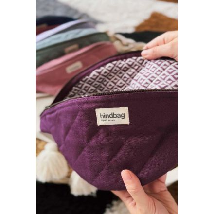 Sacoche Hindbag - Olivia - Matelassée - Prune