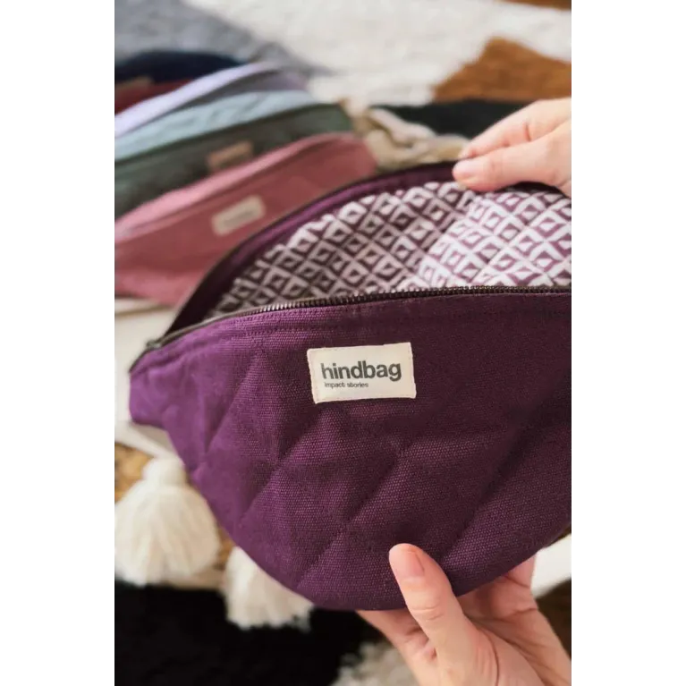 Sacoche Hindbag - Olivia - Matelassée - Prune