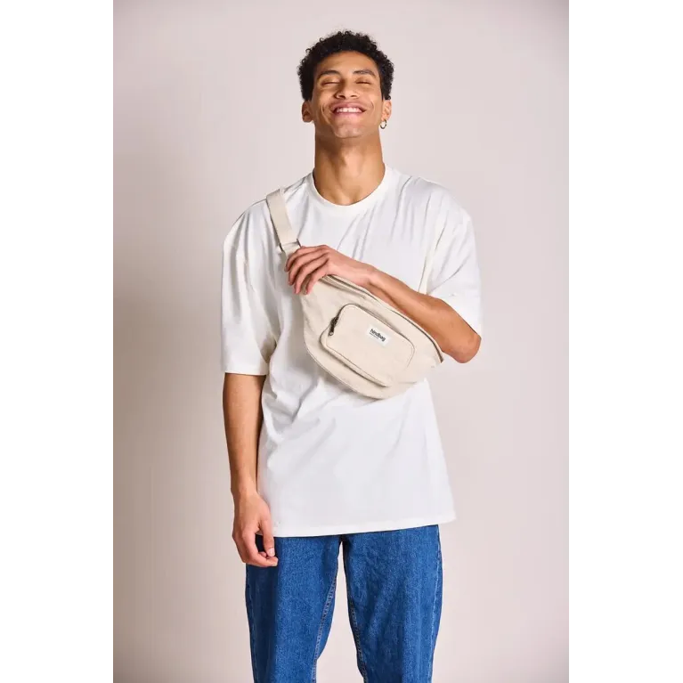 Sac banane à poche Sophia Jute