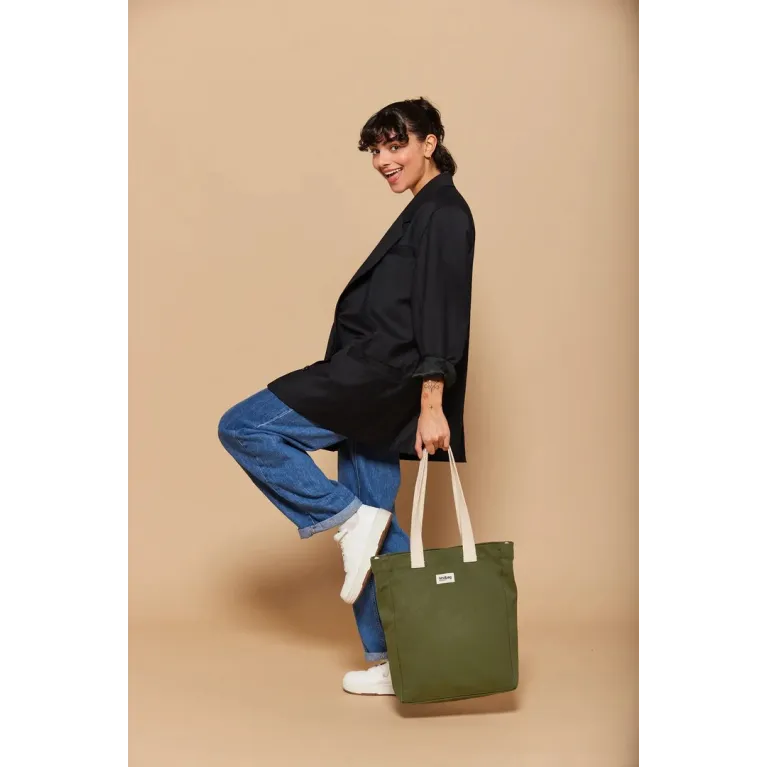 Cabas vertical - Paul - Olive - Hindbag 