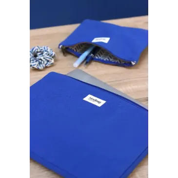 Housse ordinateur - 13' - Ava - 24 x 34 cm - Bleu electrique