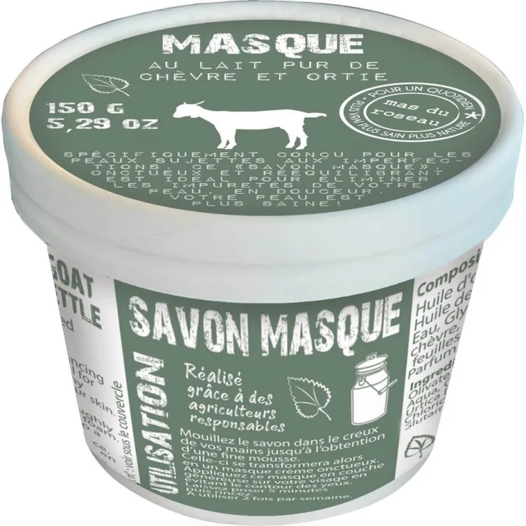 Savon masque au lait de chevre et orties