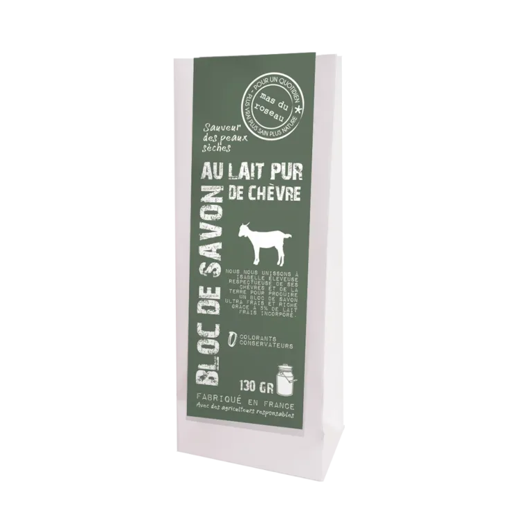 Bloc de savon au lait pur chèvre 