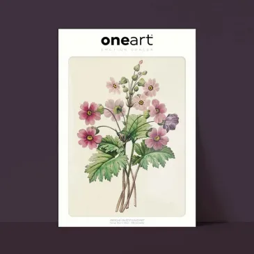 Affiche One Art - 30x40 cm - Primevère de Chine