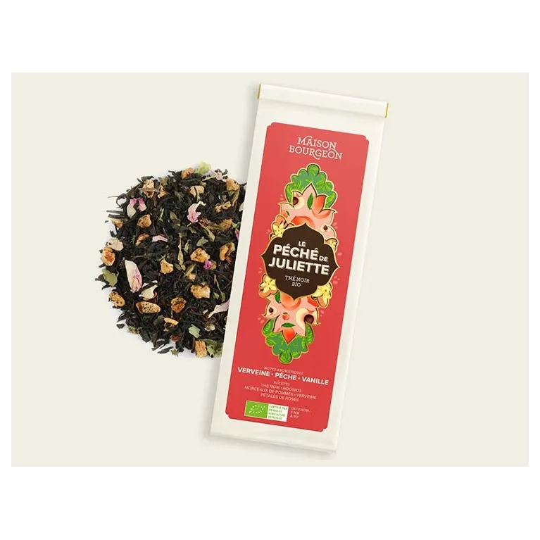 Thé Noir - Le péché de Juliette - Verveine Pêche Canille - 100 g