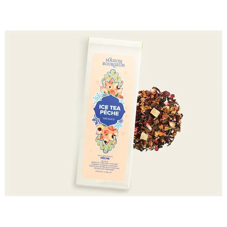 Sachet 100 g - Thé glacé - Ice tea pêche - Pêche - Maison Bourgeon