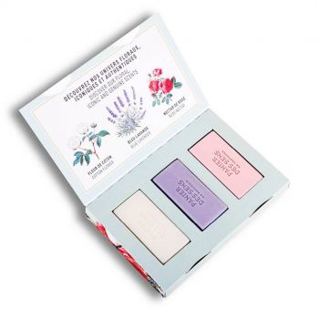 Coffret - 3 savons 100 g - Coton, lavande, Nectar Rose 