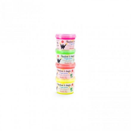 Peinture à doigts - Fluo - 4 pots