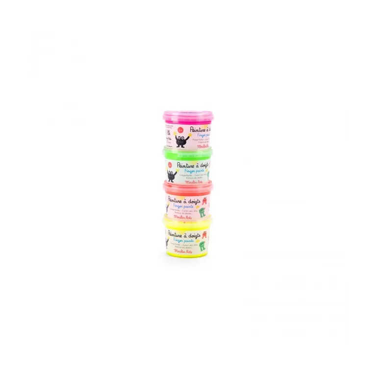 Peinture à doigts - Fluo - 4 pots