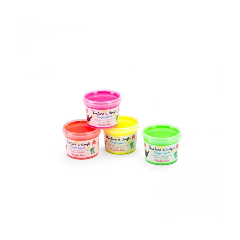 Peinture à doigts - Fluo - 4 pots