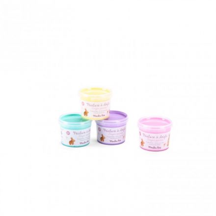 Peinture à doigts pastel - 4 pots - Les rosalies
