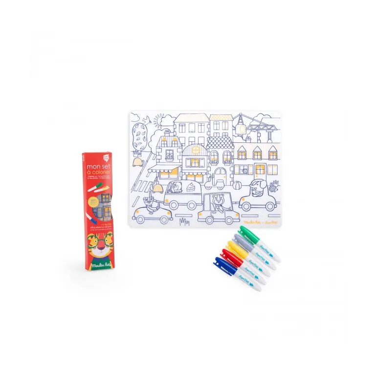 Mon set à colorier - 5 feutres - Les popipop