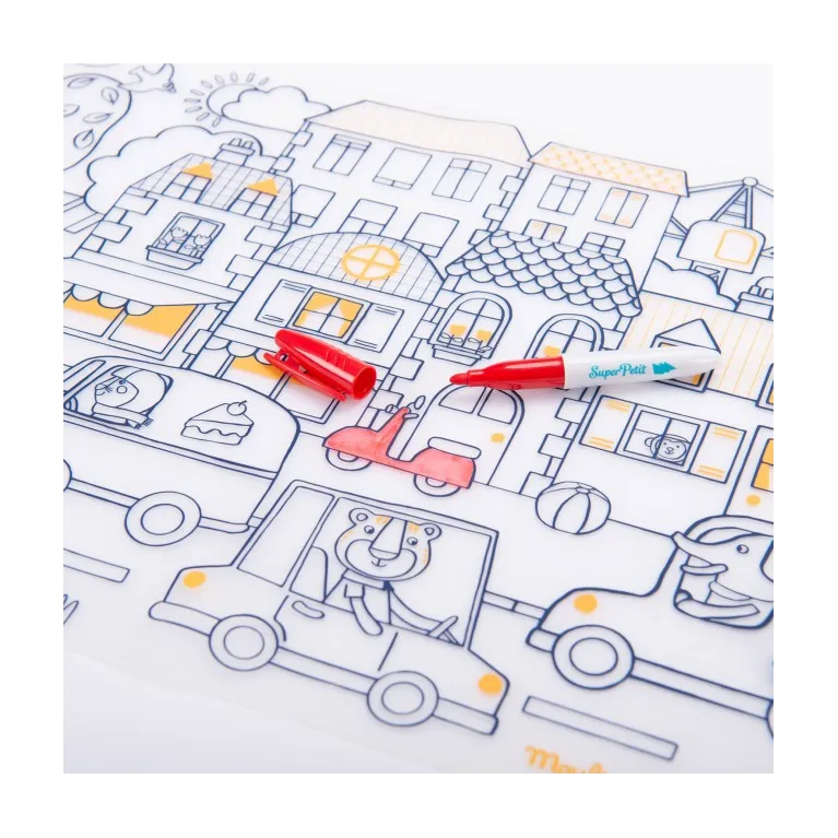 Mon set à colorier - 5 feutres - Les popipop