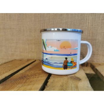 Mug émaillé Adventura - Surfeur