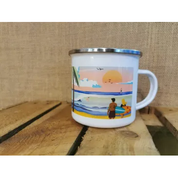 Mug émaillé Adventura - Surfeur