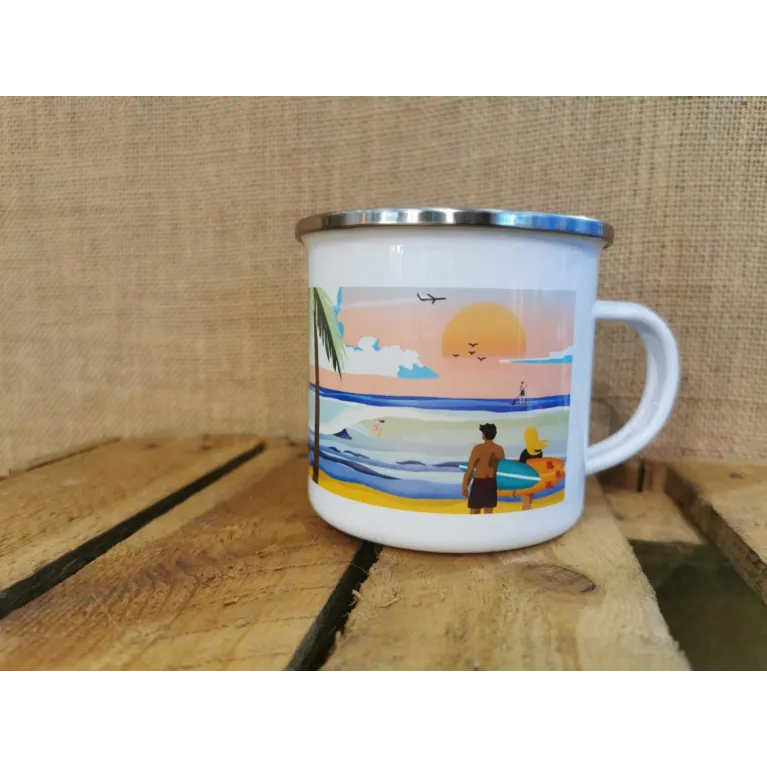Mug émaillé Adventura - Surfeur